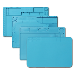 Alfombrilla de Silicona Antiestática para Soldadura Digital, Resistente al Calor, con Soporte para Punta de Soldador, hasta 500°C - Product Image 1