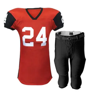 轻质舒适美式足球制服新到大学队透气定制美式足球球衣制服