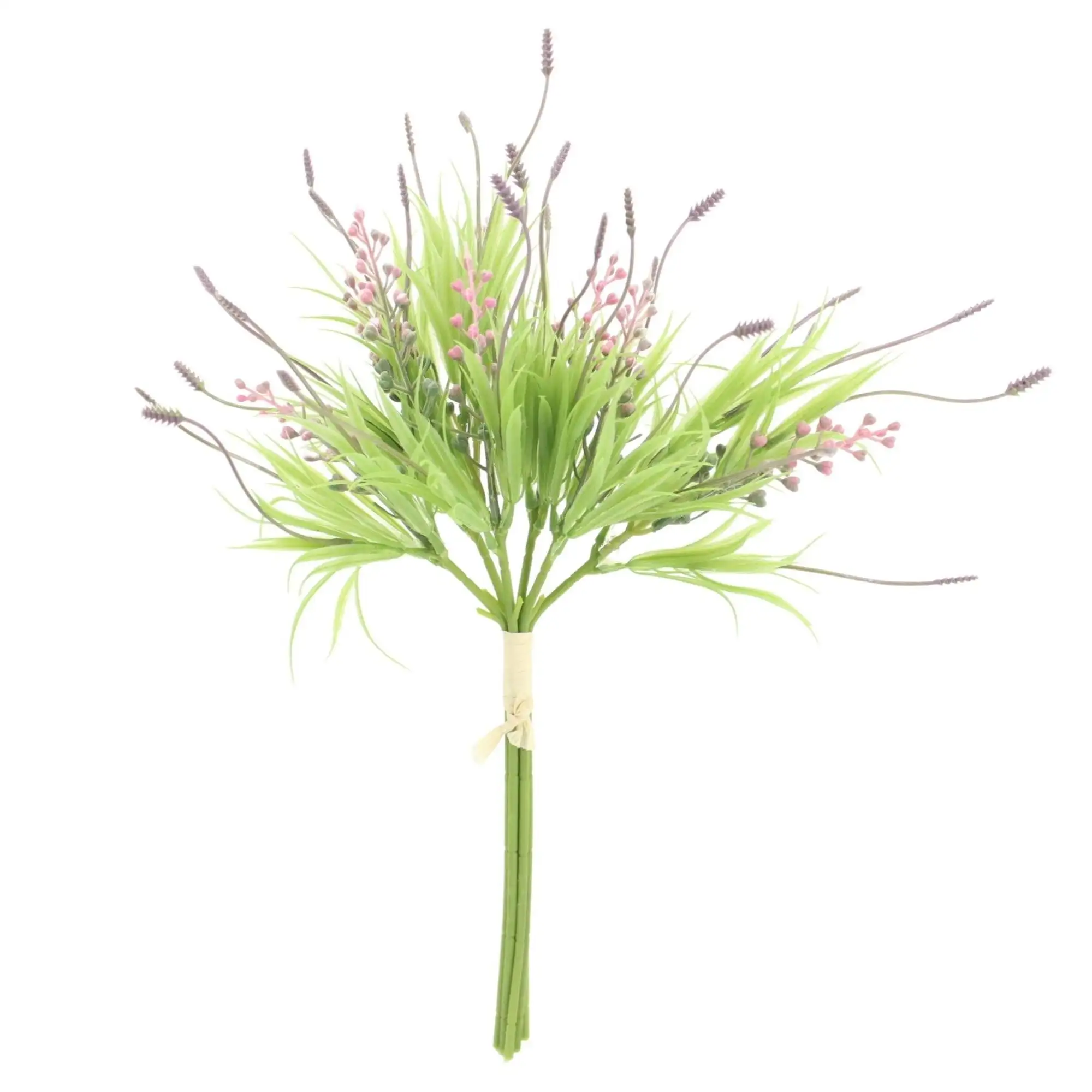 Lifelike Plastic Plants Lavender Flower Shrubs Artificial Lavender Grass Bush for Crafting Wedding Bridal Bouquets or Home Decor
