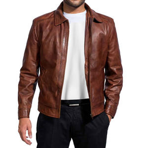 jacket for <b>men</b> <b>Black</b> Genuine Lambskin Leather Biker Jacket Vintage <b>Real</b> Brown Motorcycle Jackets for <b>Men</b> - Product Image 1