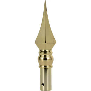 ปลายเสาธงทองเหลืองทรงสี่เหลี่ยม ทำจากโลหะผสมสังกะสี เส้นผ่านศูนย์กลาง 1 นิ้ว สำหรับเสาธงในร่ม เหมาะสำหรับธงในร่มและการพาเหรด - Product Image 3
