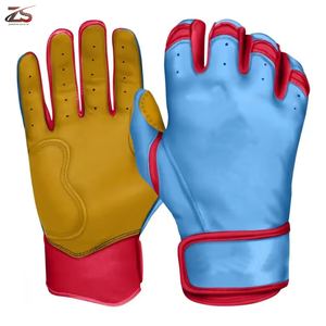 Gants de frappeur de baseball en cuir de haute qualité, à doigts entiers, pour droitier, avec sangle de poignet réglable, logo personnalisé, Pakistan - Product Image 6