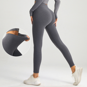 Conjuntos de ropa de entrenamiento de patrón sólido de etiqueta privada para mujer, pantalones cortos de gimnasio de alta elasticidad y mallas deportivas de manga larga para Fitness y Yoga - Product Image 1