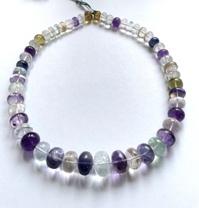 ลูกปัดพลอยกึ่งมัลติเจมสโตน 1 เส้น สำหรับทำเครื่องประดับชั้นดี - Product Image 1