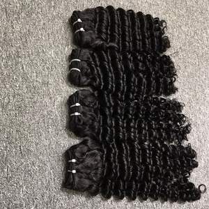 Extensiones de cabello Remy vietnamita crudo de la mejor calidad 100% ondas naturales súper rizadas profundas en paquetes para mujeres negras - Product Image 3