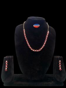 Mode élégant en acier inoxydable Vintage femmes bijoux étincelants collier et boucle d'oreille ensemble cadeau de fête de mariage - Product Image 5