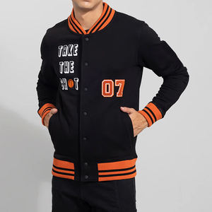 2024 Custom Men's Leather <b>Patchwork</b> Thin Varsity <b>Jacket</b> with Letterman Design - Product Image 1