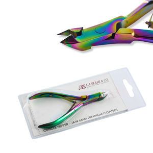 Pinzas profesionales para cutículas de acero inoxidable para dedos (apertura de mandíbula ancha portátil duradera de media mandíbula de 6mm) - Product Image 1