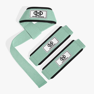 Sangles de soutien pour poignets Lifting Infinite, vert menthe, fermeture à boucle réglable, pour la musculation, l'entraînement en force, unisexe - Product Image 1