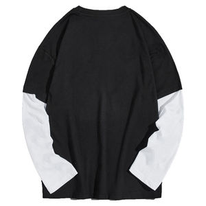 Sudadera de algodón de peso pesado para hombre OEM Color sólido deportes Casual pulóver cuello redondo Sudadera con capucha diseño personalizado liso teñido sudaderas con capucha para hombre - Product Image 2