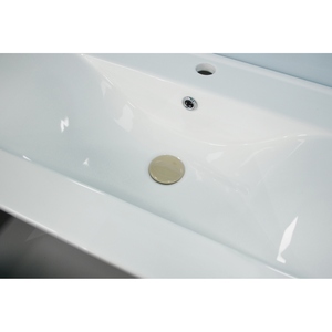 KIO 90 CM Wall-Hung Bathroom Cabinet with Washbasin and <b>Mirror</b> Bath Supplies - Product Image 2
