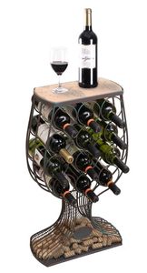 Estante de vino geométrico moderno con acabado de recubrimiento en polvo, soporte para botella de vino, soporte para estante de vino, herramientas de barra de Metal DE LA India - Product Image 3