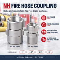 Raccord de tuyau d'incendie de type 1,5''-2'' américain NH/NPT, connecteur rapide haute pression pour système de protection, qualité usine