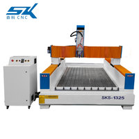 1325 Router CNC de alta velocidad para mármol, granito, piedra, estatuas y lápidas, con caja de engranajes, PLC, motor de husillo de 3KW y refrigeración por agua, de larga duración