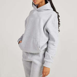 Custom Logo 380 gsm Lightweight Women Tracksuit 100% Cotton Fleece <b>Ladies</b> Tracksuit Set Custom Printing Unisex Hoodie & <b>Trouser</b> - Product Image 3