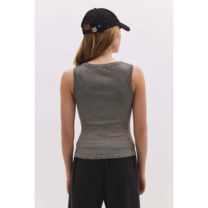 Body de Estilo Casual con Lavado al Aceite, Sin Mangas, con Logotipo en la Parte Delantera - Product Image 4