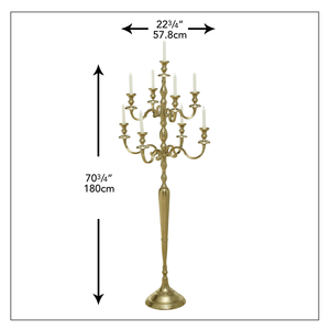 Meilleures ventes de bougeoirs, décoration de mariage, bougeoir en aluminium pour décoration de fête de mariage, bougeoir unique en or - Product Image 3