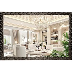 Specchio decorativo a parete moderno 32X24 MDF incorniciato specchio Vanity per il bagno della camera da letto-per la decorazione domestica - Product Image 2