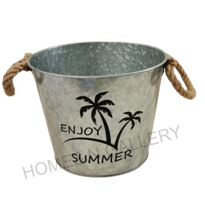 High Quality Metal Handcrafted Metal Iron Galvanized Rustic Vintage <b>Small</b> Tin Flower Bucket <b>Pots</b> For Use Garden Decoration - Product Image 2