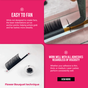 CharmLash Laser Lash Bandejas al por mayor con logotipo personalizado Extensiones de pestañas clásicas individuales Caja de pestañas Embalaje Innovador Suave - Product Image 4