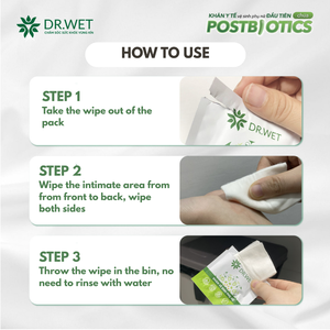 Toallitas Húmedas Desechables Femeninas de Higiene, Hierbas Naturales, Postbióticos, Algodón Hidratante, Sin Espuma, Seguras para Recién Nacidos - Product Image 3