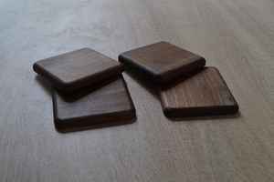 Sous-verres en noyer Sous-verres en bois carrés, Sous-verres en bois pour boissons, Sous-verres pour café - Product Image 4