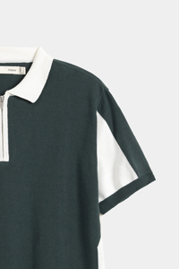 Embroidered Compressed Knitted Solid Short Sleeve Loose Fit Casual <b>Design</b> Men's Outfit Set 100% Cotton - Product Image 6