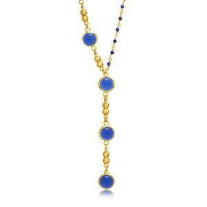 Saphir Quartz Y Design 22K Or Lunette Collier En Argent En Gros 925 Argent Turc Bijoux Faits À La Main - Product Image 3