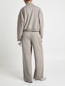 Conjunto Deportivo de 2 Piezas para Mujer Ecoach Garment, Chaqueta Holgada con Cremallera Antibacteriana de Poliéster y Pantalones Anchos de Cintura Alta, Ropa Deportiva - Product Image 6