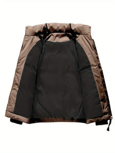 <b>Men's</b> High Quality Canvas Padded Bubble Puffer <b>Jacket</b> <b>Summer</b> Printing Long Plus Size Lightweight Waterproof Breathable - Product Image 2