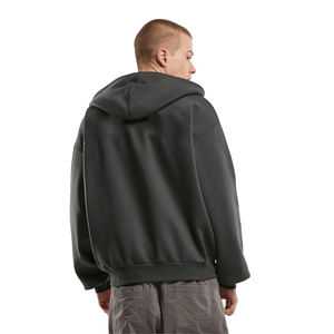 Jersey de algodón ligero con cremallera y capucha para hombre sudaderas con capucha lisas de secado rápido bordadas suaves de manga larga 4XL Casual para hombres Hoondis - Product Image 3