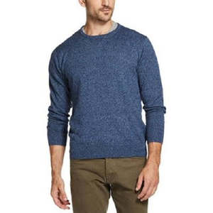 Maglione Vintage XX-Large da Uomo Impermeabile, Morbido al Tatto, a Righe con Logo Stampato, Blu Invernale Lavorato a Maglia con Fornitura ODM - Product Image 1