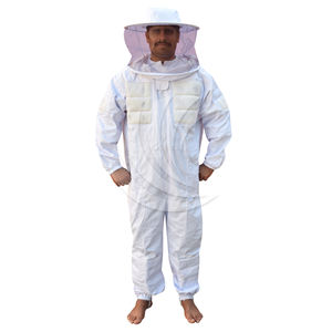 Combinaison d'apiculture anti-piqûres de couleur blanche avec voile ventilé, combinaison d'apiculteur - Fournisseur de vêtements d'apiculture - Product Image 4