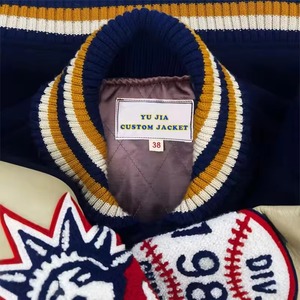 OEM vente en gros de haute qualité patch brodé hommes collège manches personnalisé Streetwear Baseball Letterman Varsity veste - Product Image 4