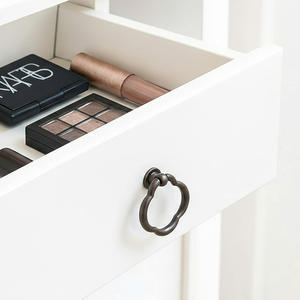 Zinc Alloy Round Drop Ring Handle Contemporary Kitchen Bedroom Drawer Pulls Cabinet Knobs Wardrobe Dresser <b>Furniture</b> <b>Hardware</b> - Product Image 5