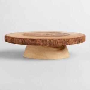 Soportes para Tartas de madera maciza hechos a mano acabado natural ecológico para panadería - Product Image 1
