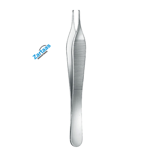 Fórceps de tejido Micro-Adson de acero inoxidable de alta calidad, dientes rectos 1x2, fabricante de instrumentos quirúrgicos de 12cm/4,75" - Product Image 5