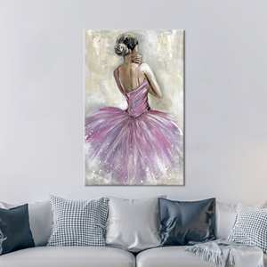 Impresión en lienzo de bailarina elegante, arte moderno para decoración del hogar, enrollado en lienzo - Product Image 1