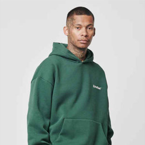 Jersey de mezcla de algodón negro para hombre, sudadera de manga larga con cuello alto, sudaderas con capucha, suéter para hombre - Product Image 3