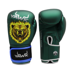Gants de boxe MMA en cuir véritable métallisé, cuir synthétique, avec logo personnalisé, gants d'entraînement professionnels pour usage sportif - Product Image 1