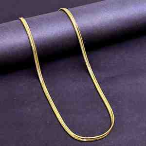 Collares de Cadena de Eslabones de Serpiente Chapados en Oro Micro de 14K, 18K, 24K al por Mayor, Joyería de Moda de Latón - Product Image 2