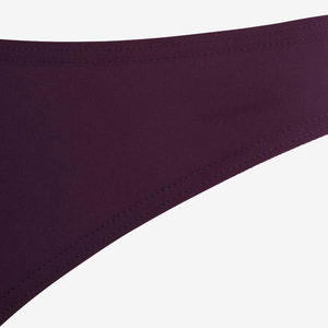 Ensemble bikini deux pièces violet pour femme, avec soutien-gorge push-up croisé à nouer et bas hipster, en Spandex et Nylon - Product Image 5