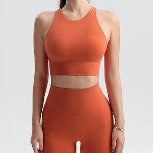 Ensemble de yoga deux pièces en spandex à taille haute personnalisé avec étiquette privée entièrement assorti pour femmes - Product Image 4