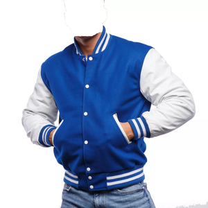 เสื้อแจ็กเก็ตเบสบอลผ้าแคนวาสแขนยาวผ้ากำมะหยี่ปักลายตามสั่งสำหรับผู้ชาย - Product Image 3