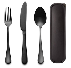 ชุดที่วางทำจากหนังสีดำชุดที่ใส่ขนมทำจาก3-PCS ทำจากเหล็กมิเรอร์ - Product Image 1