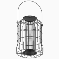Mangeoire à oiseaux en métal anti-écureuil, design mural écologique pour une utilisation en extérieur en hiver, contient des graines pour les oiseaux