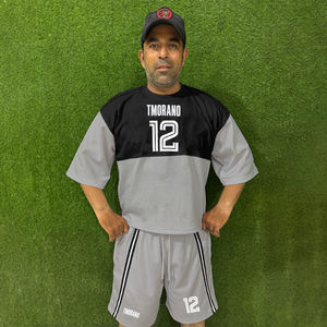 Ensemble short coupe-vent personnalisé pour homme grande taille, 100% polyester, style streetwear pour garçons - Product Image 1