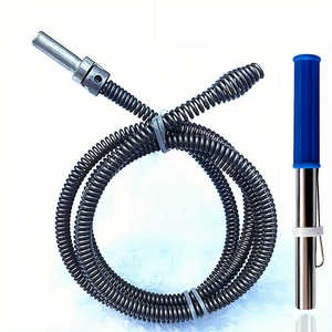 Kit de 2 serpents de vidange électriques robustes à alimentation automatique, nettoyeur de tuyaux alimenté par perceuse avec câble flexible à ressort en manganèse - Product Image 4