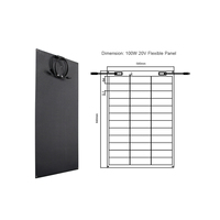 Panneau solaire flexible à couche super mince de 100W 200W de l'utilisation à la maison de balcon de ROHS cellules solaires de C.-B. modules solaires flexibles monocristallins