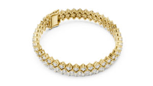 14K <b>White</b> <b>Gold</b> Round Lab-Grown Diamond Anniversary <b>Bracelet</b> for Women Luxury Certified Bridal Elegant Fine Jewellery - Product Image 5